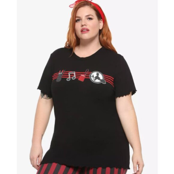 Studio Ghibli 5X Kiki's Delivery Service Icons Lettuce Edge T-Shirt Plus Size - Picture 11 of 11
